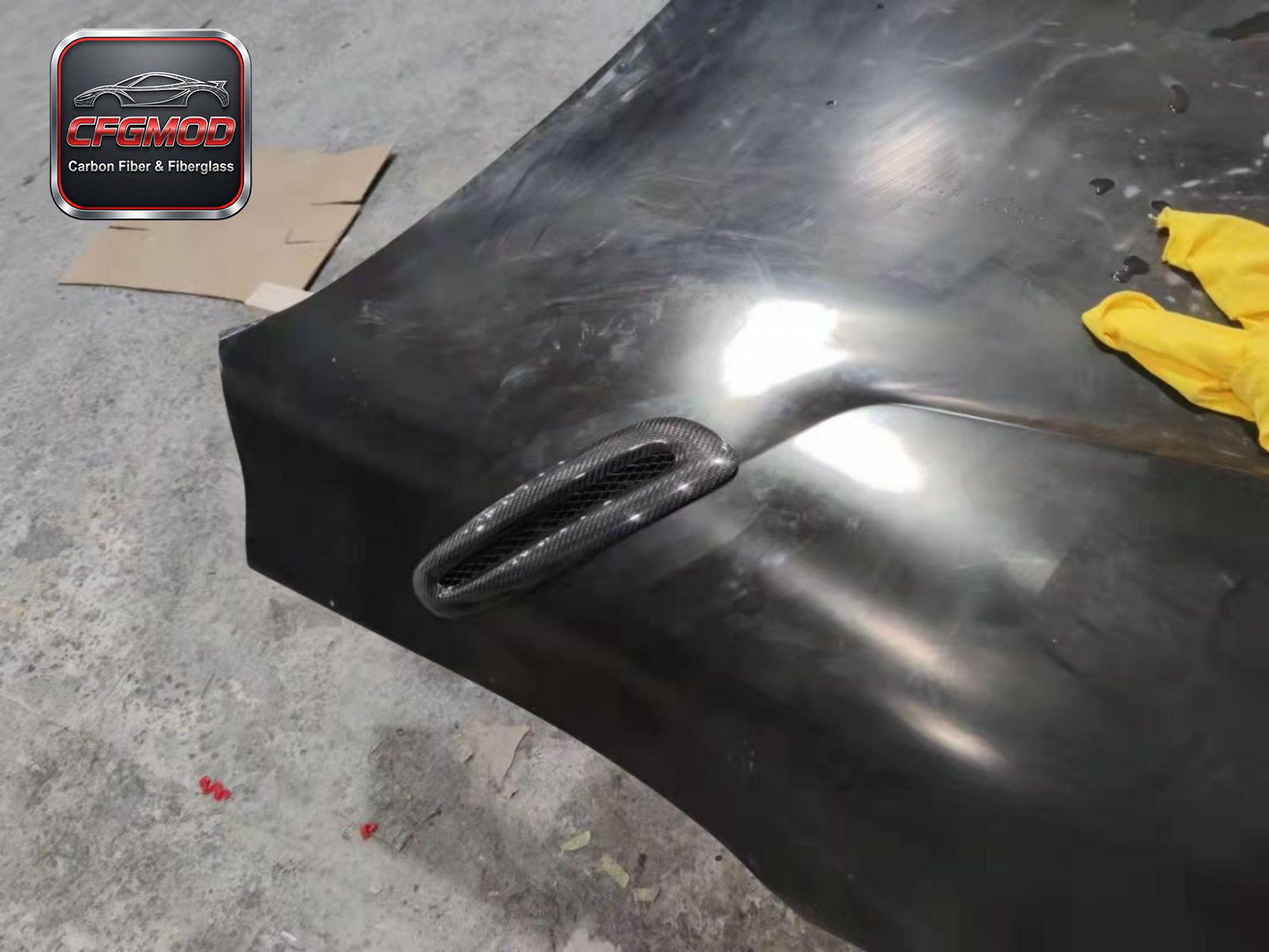 Carbon Fiber Hood Vent with Mesh for Toyota Supra MK5 A90 A91 GR Supra Bonnet Air Intake Scoop Tuning Parts — 3
