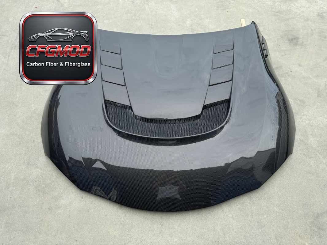 VRS Style Carbon Fiber Engine Hood Bonnet for Toyota Supra MK5 A90 A91 GR Supra Front Hood Vent Lid Tuning Parts — 6