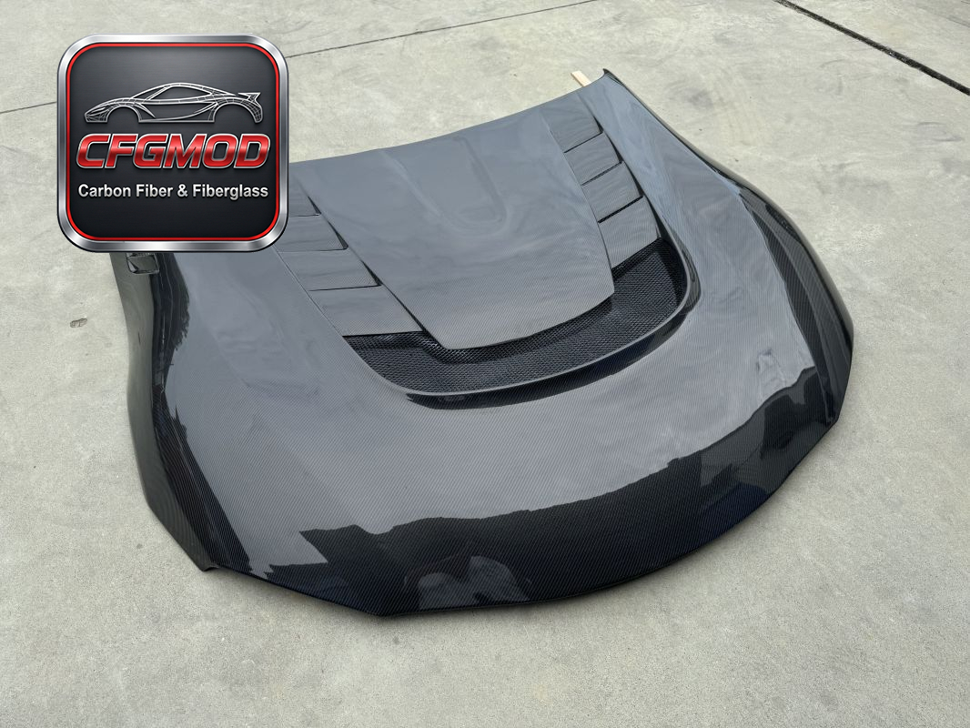 VRS Style Carbon Fiber Engine Hood Bonnet for Toyota Supra MK5 A90 A91 GR Supra Front Hood Vent Lid Tuning Parts — 7