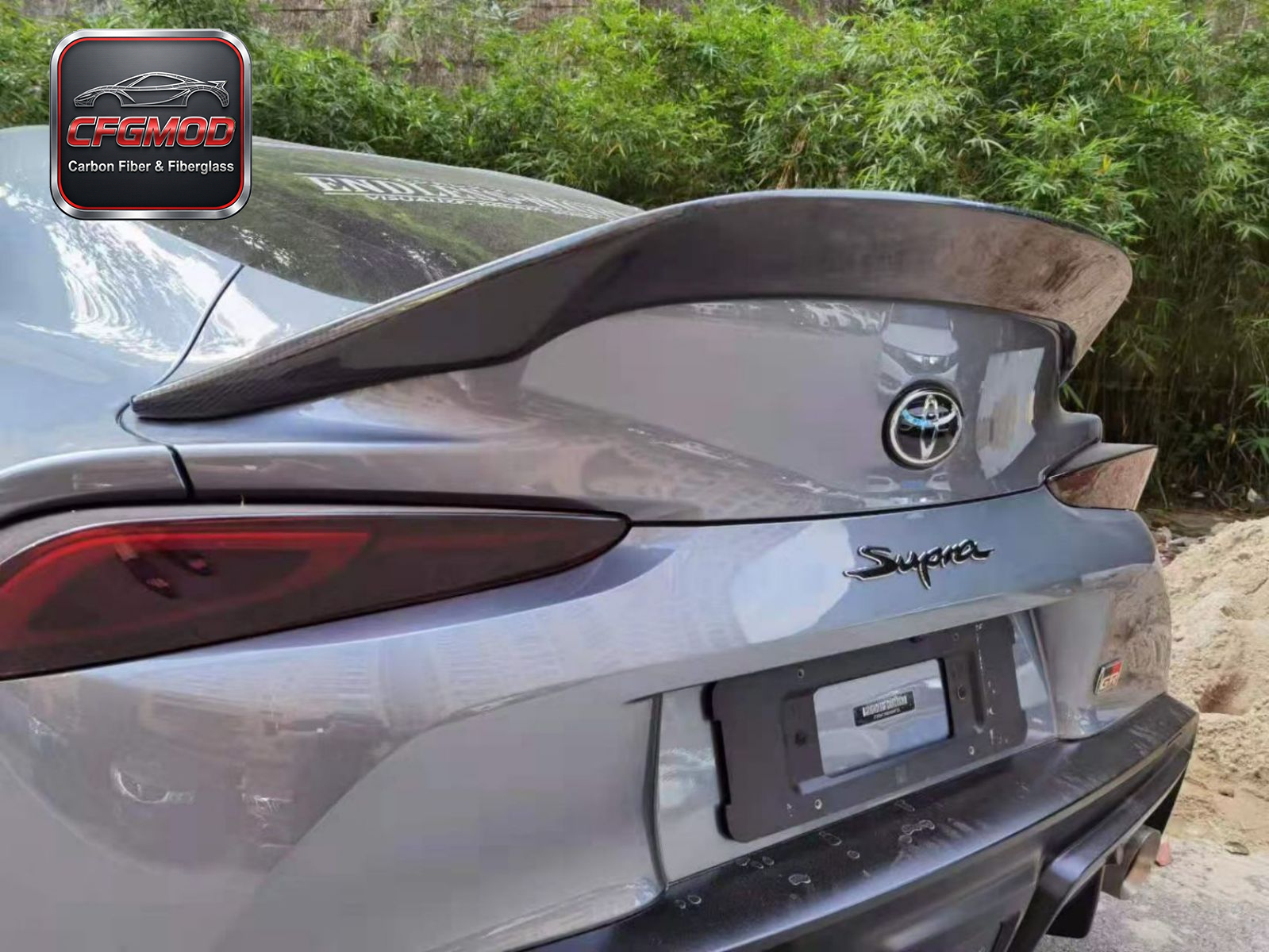 Style Carbon Fiber Rear Trunk Spoiler Lip for Toyota Supra MK5 A90 A91 GR Supra Ducktail Wing Tuning Parts — 3