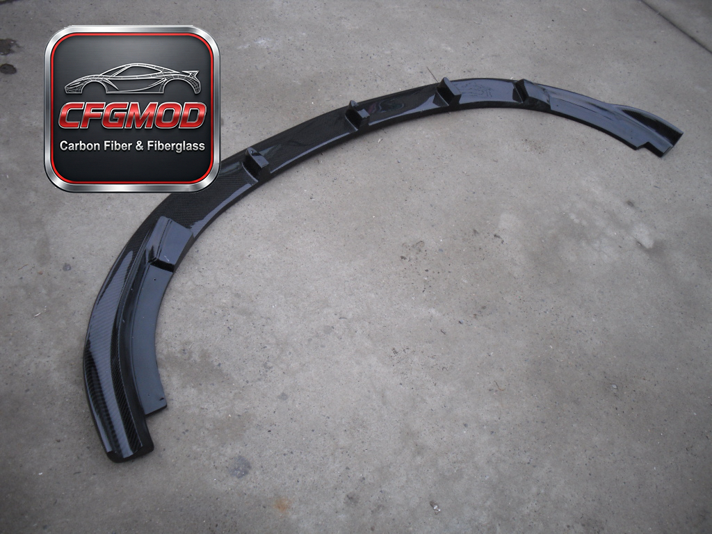 Black Golf 6 GTI H2 Carbon Fiber Front Lip — 1