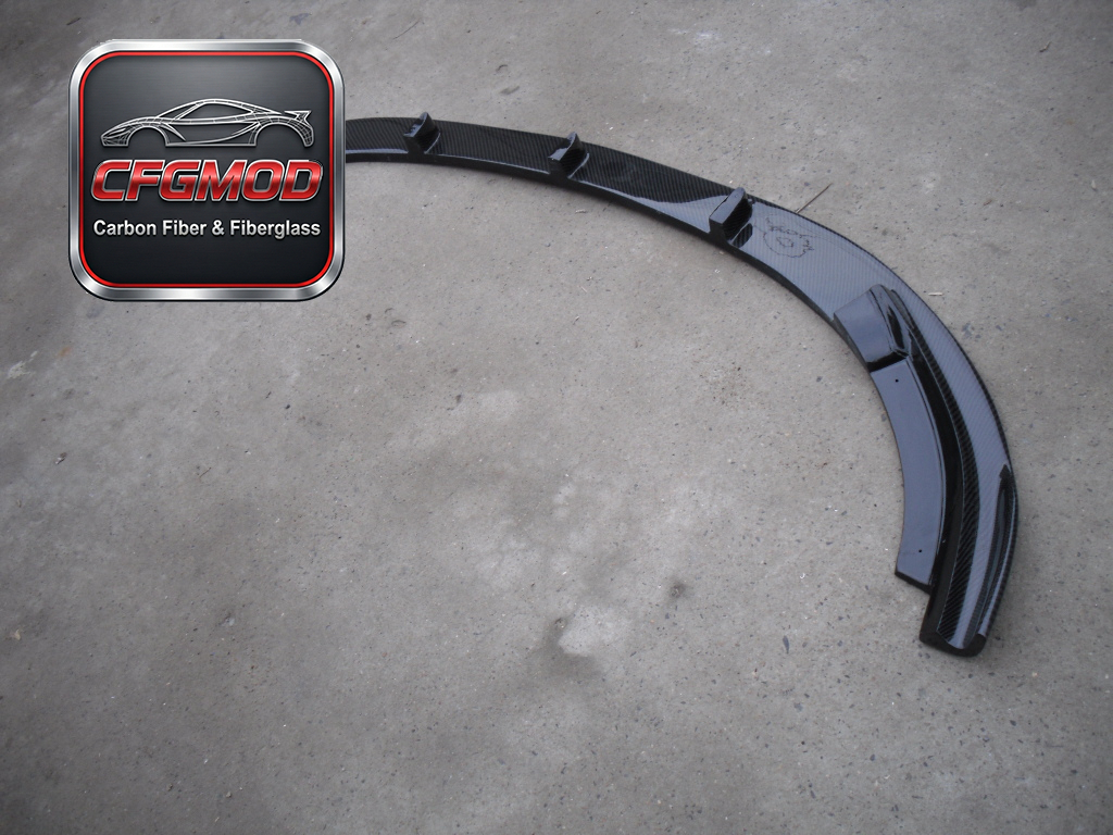 Black Golf 6 GTI H2 Carbon Fiber Front Lip — 4
