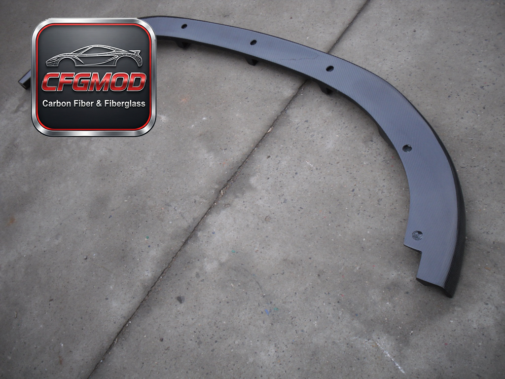 Black Golf 6 GTI H2 Carbon Fiber Front Lip — 5