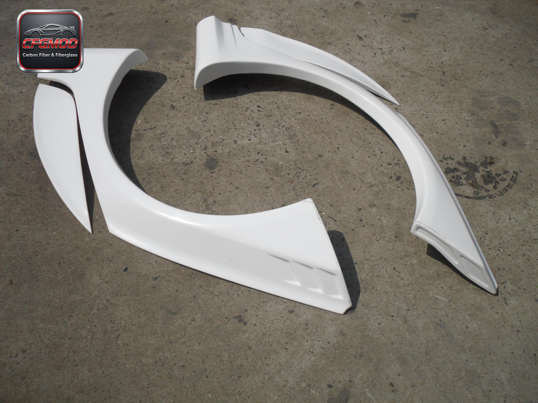 Unpainted FRP Rear Fender Flares Widebody Kit Wheel Arches 4Pcs for VW Volkswagen Golf GTI R MK5 MK6 MK7 Tuning Parts — 4