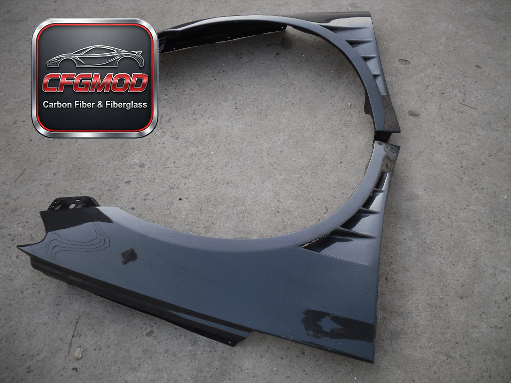FOR Volkswagon Scirocco R Cup-Racing GT24 Style High Quality Light in Weight Carbon Fiber Vented Front Wing Fender — 3