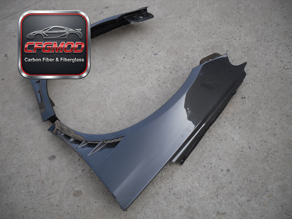 FOR Volkswagon Scirocco R Cup-Racing GT24 Style High Quality Light in Weight Carbon Fiber Vented Front Wing Fender — 4